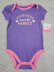 Jumping Beans Cuteness runs in the family purple infant outfit 18M - Picture 1 of 3