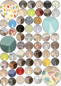 Round Plastic Pvc Wipe Clean Vinyl Table Cloth Multi Coloured Prints Luxury Soft - Picture 1 of 33