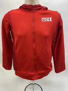 Nike Youth Jacket Size Youth Large Full Zip Hooded Jacket Red - Picture 1 of 7