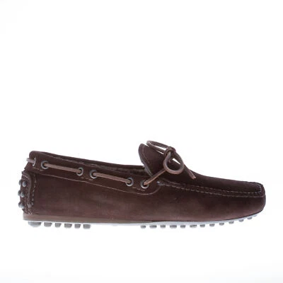 CAR SHOE chaussures homme men shoes Dark brown suede fur-lined tie front loafer Foto 1 de 4