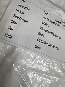 3 New Fitted Sheet Twin Fit Cotton Blend Easy Care Elastic Bedding Sheets T200 - Picture 1 of 2