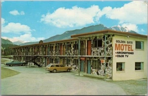 Postal DORADA Columbia Británica GOLDEN GATE MOTEL Trans-Canada Highway Roadside - Imagen 1 de 2