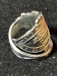 Antiq P&B Flower Silver Sterling Spoon Ring CRS Fair Trade Galatians Paye Baker - Picture 1 of 19