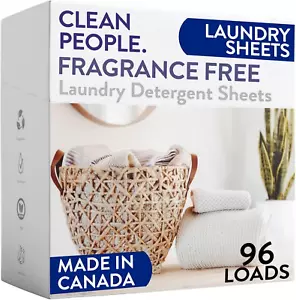 Fragrance Free Laundry Detergent Sheets - Laundry Soap - Ultra Concentrated, Rec - Picture 1 of 12