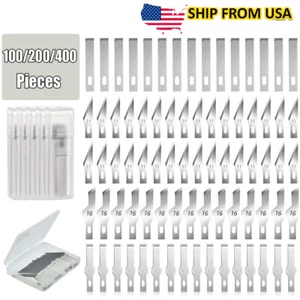 100/200/400Pcs Hobby Blades #4#11#16#17 Exacto Knife for x-Acto Tool Art Craft - Picture 1 of 63