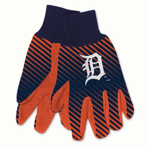 DETROIT TIGERS STRIPED UTILITY GRIPPER DOTS GLOVES NEW WINCRAFT Cover