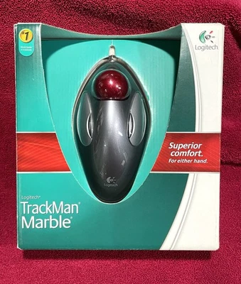 Logitech Trackman Marble Mouse Trackball 910-000806 New Old Stock Never Used - Image 1 of 4