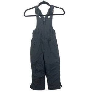 Lands End Kids Size 7 Dark Gray Waterproof Snow Bib Ski Overalls - Picture 1 of 8