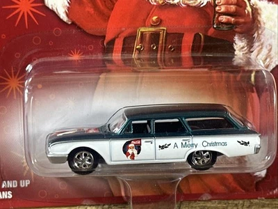 1/64 JOHNNY LIGHTNING COCA-COLA CHRISTMAS 1960 FORD STATION WAGON BLUE AND WHITE - Image 1 of 3