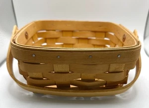 Cesta Longaberger cuadrada 2000 de 6 pulgadas con mango de 3 pulgadas de alto - Imagen 1 de 6