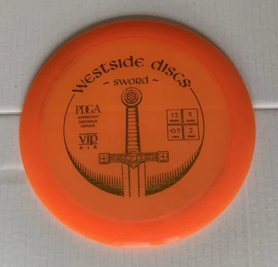 Westside Dicsx VIP Air Sword Orange Lightweight Distance Driver 160 Grams - Image 1 of 4
