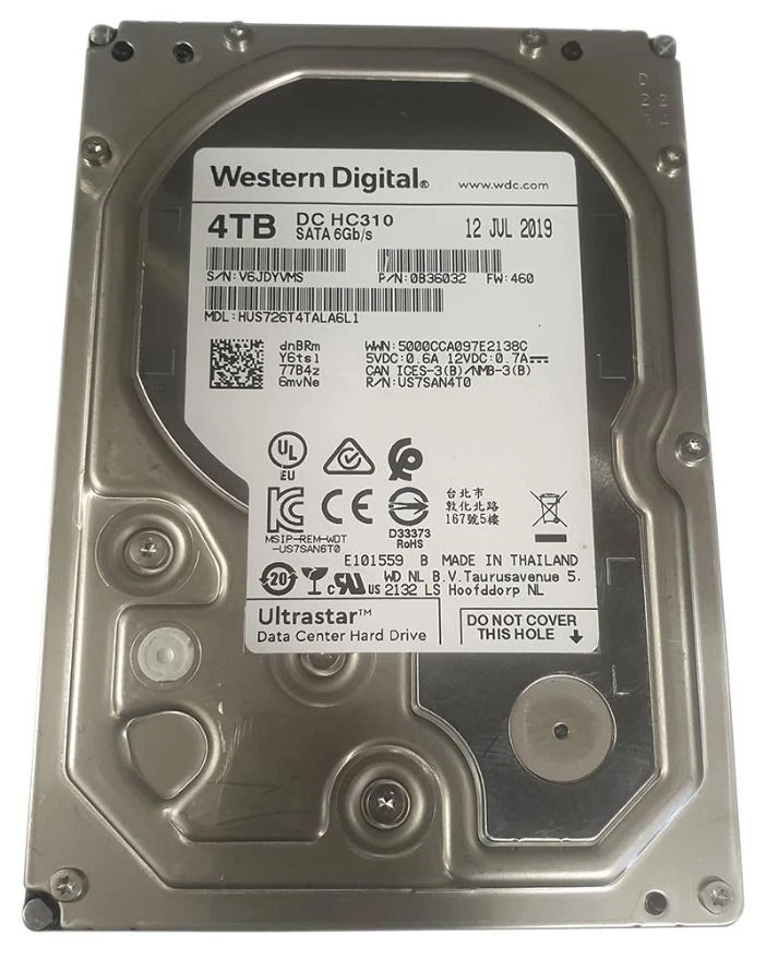 WD - Cakera Keras Dalaman SATA 6Gb/s 4TB, 7200rpm (Diperakui Semula) - Image 1 of 1