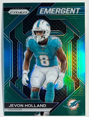 2023 Panini Prizm Football #H-12 Jevon Holland Emergent Insert Green Prizm - Image 1 of 2