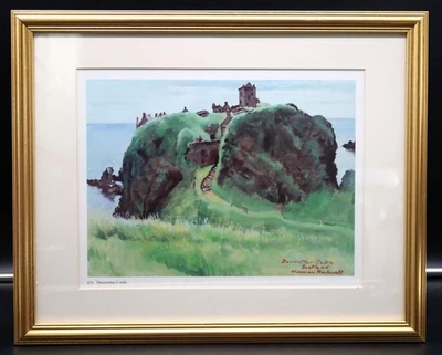 Impresión de arte de museo enmarcado de Escocia Castillo Norman Rockwell Dunnottar de colección rara Foto 1 de 4
