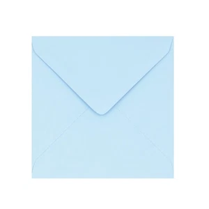 130 x 130 Pale Blue Small Square Envelope | Gummed | 120gsm V-Flap Blue Envelope - Picture 1 of 3