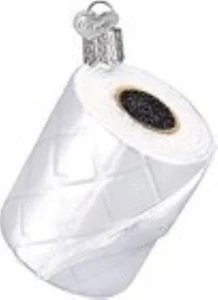 Old World Christmas Toilet Paper Blown Glass 2020 Unique Christmas Ornaments for - Picture 1 of 3