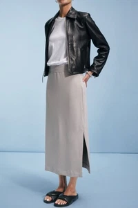 Falda AYR The High Hopes Talla XS Seta/Marfil Midi Algodón Pima Peruano Modal - Imagen 1 de 7
