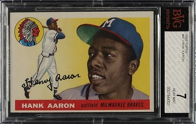 Hank Aaron 1955 Topps #47 BGS BVG 7 💎📈🐐 Foto 1 de 2