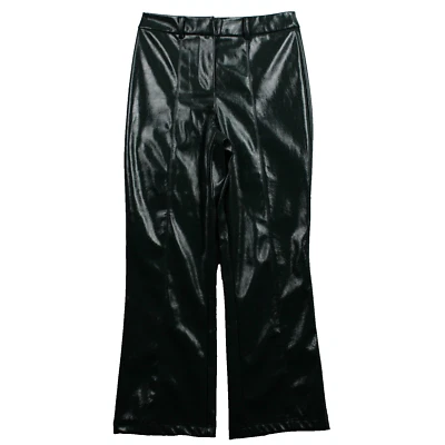 Pantalones al tobillo para mujer 7 For All Mankind de cuero sintético talla S verde brillante Foto 1 de 4