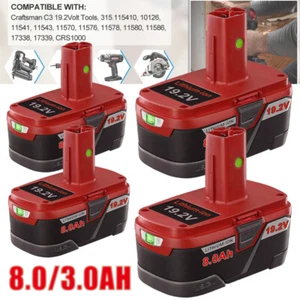 8.0Ah For Craftsman 19.2 Volt PP2030 C3 Lithium-Ion XCP Battery 130279005 3.0Ah - Picture 1 of 6
