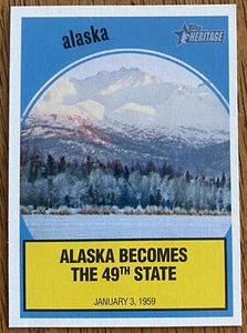 2008 Topps Heritage News Flashbacks Insert ALASKA 49th State #NF-1 - Imagen 1 de 2