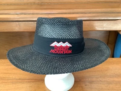 Imperial Headwear DESERT MOUNTAIN Golf STRAW HAT Black Size Small/Medium USA - Image 1 of 4