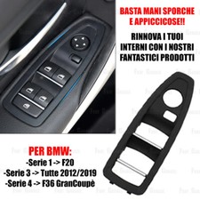 Driving side button cover for BMW F-Series 2011/2019 see compatible - BLACK 1