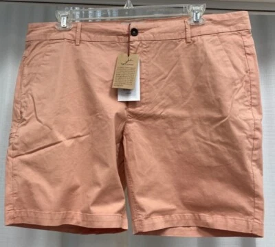 BAXTER 7" Cargo Preppy Shorts ERASERHEAD Peach Stretch Twill Preppy NWT $98  38 - Image 1 of 4