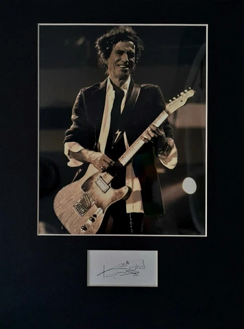 KEITH RICHARDS signed AUTOGRAPH photo display The Rolling Stones Cover