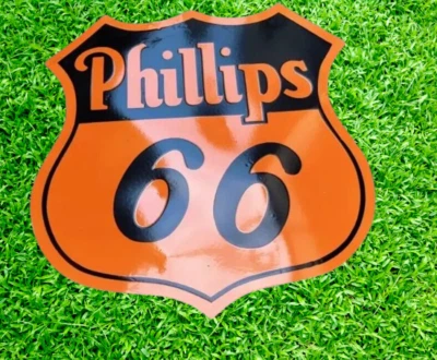 Philips 66  Porcelain Enamel Heavy Metal Sign 30 Inches Double  Side - Image 1 of 2