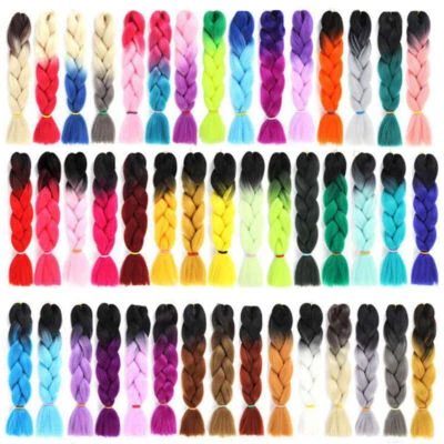 Hair    Twist Ombre Kanekalon  Braids Braiding human for Afro Extensions Jumbo - Image 1 of 4