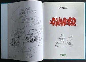 LE DIVAN DE LA BD Pastiches + dessin dédicacé Dirick EO 1999 État neuf - Imagen 1 de 7