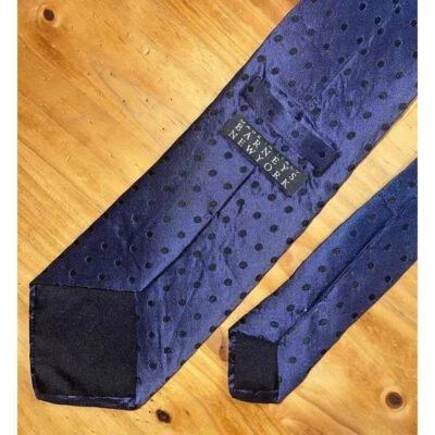 Gravata Barneys New York masculina azul VINTAGE 🇮🇹 feita na Itália 💯 seda - Imagem 1 de 4