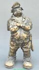 15" Pure Bronze Famous Xiyouji Pig Lord God Zhu Bajie Ba Jie Wu Neng Statue