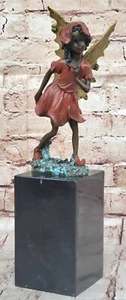 Figura de bronce de ángel de hadas multicolor de colección firmada por Milo - Imagen 1 de 10