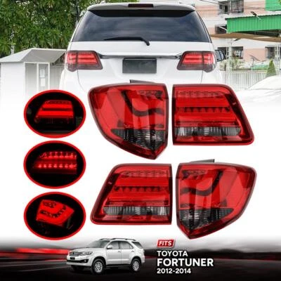 For Toyota SW4 Fortuner 2012-2014 Tail Light Lamp Bmw Style Red Led Bar - Image 1 of 4