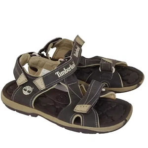 TIMBERLAND BOYS YOUTH BROWN SUMMER BEACH OUTDOOR ADJUSTABLE SANDALS SZ 5 - Picture 1 of 3