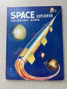 Very Vintage Stephens Publishing SPACE EXPLORER Coloring Book 430A Stevie Books - Picture 1 of 14