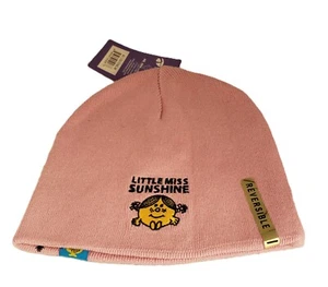Mr Men Little Miss Sunshine Rosa Bordado Reversible Gorro Juvenil O/S Nuevo - Imagen 1 de 11