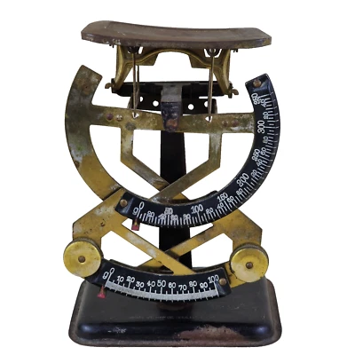 Ancien Pèse Lettre Balance Postale BILATERAL 1930/40 / French VTG Letter Scales - Photo 1/4