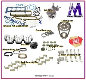 Chevy 230 6 Cyl 1963-70 ENGINE REBUILD KIT Rings Main+Rod Brgs Oil Pump Pistons - Picture 1 of 1