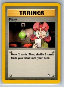 Juego de cartas coleccionables Pokémon Mary casi nuevo raro Neo Genesis - Imagen 1 de 2