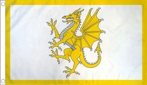 WALES GOLD DRAGON FLAG 5' x 3' The Golden Dragon of Medieval King Owain Glyndwr - Picture 1 of 1