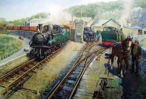 Terence Cuneo - Festiniog Workhorses - Print Only - Ltd Edit Print - No. 480/495 - Picture 1 of 12