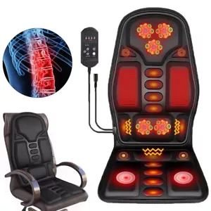 Massage Sitz Kissen Beheizt Rücken Nacken Körper Massagegerät Stuhl für Zuhause Auto Büro - Bild 1 von 12