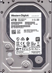 HUS726T4TALE6L4 s/n: V1H "VT9603" 0B36040 JUL 2020 4TB SATA 3.5" Western DigitaL - Afbeelding 1 van 7