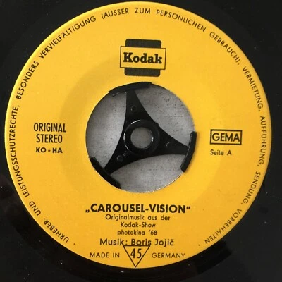BORIS JOJIC: "Carousel-Vision" - Kodak-Show photokina '68 (Werbe-Single KODAK) - Bild 1 von 2