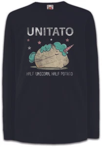 UNITATO Kids Long Sleeve T-Shirt Unicorn Potato Rainbow Fun Fairy Horse Rainbow - Picture 1 of 1