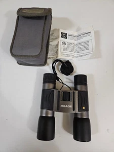 Vintage Meade Binoculars 16X32 With Canvas Casing & Instructions Pamphlet - Picture 1 of 15