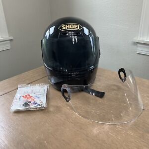 Shoei RF-200 Motorcycle Helmet Size M Black Full Face Two Shields SNELL M90 DOT